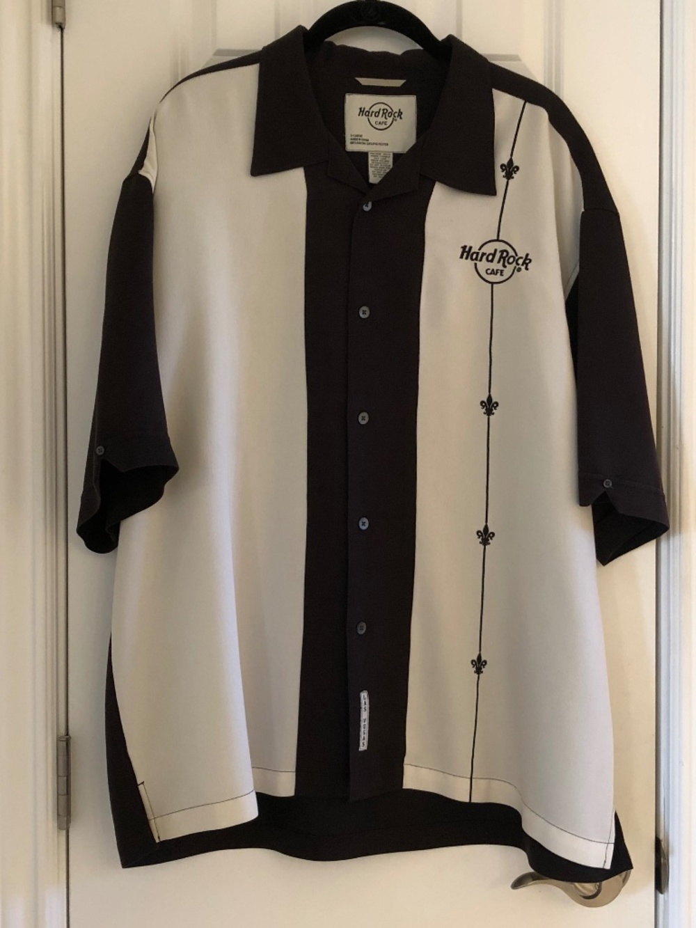 Hard Rock Cafe Las Vegas Men's Button Down Bowling Style Camp Shirt XL